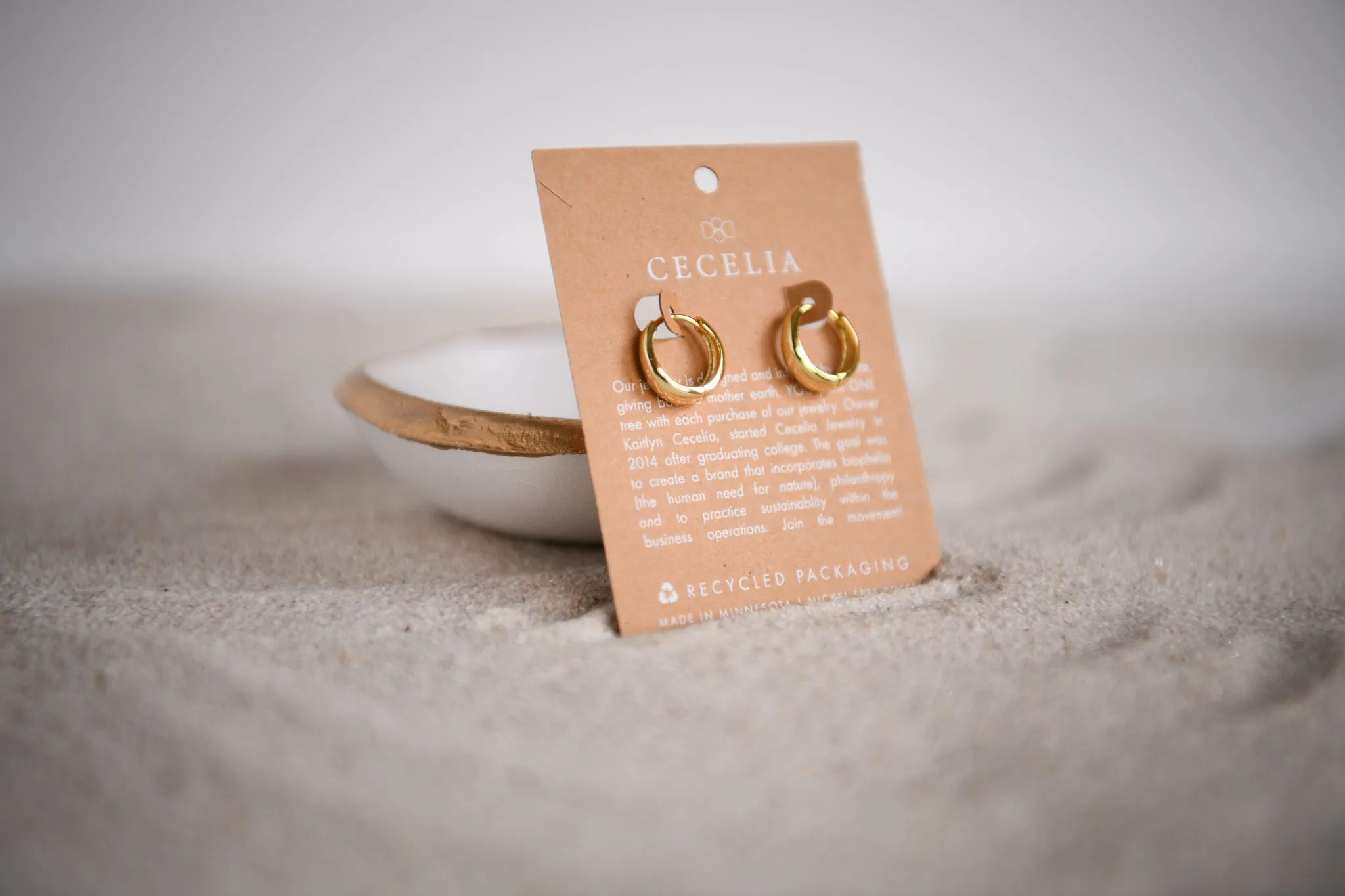 Sunrise Waterproof Stainless Steel Hoop Earrings