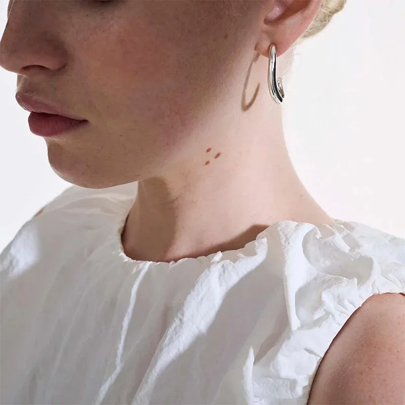 Surf Medium 'J' Hoop Earrings