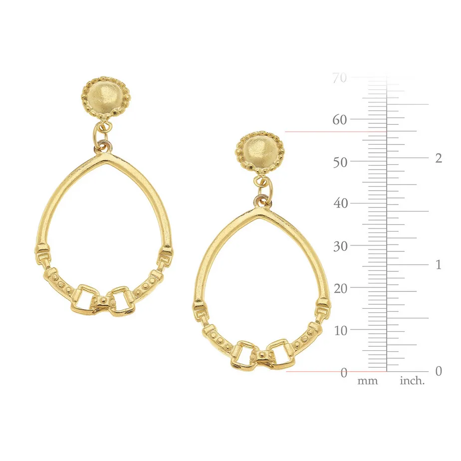 Susan Shaw Gold Horse Bit Earrings