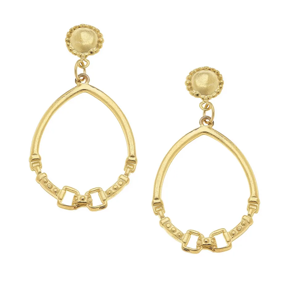 Susan Shaw Gold Horse Bit Earrings