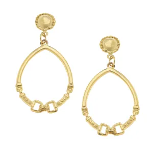 Susan Shaw Gold Horse Bit Earrings