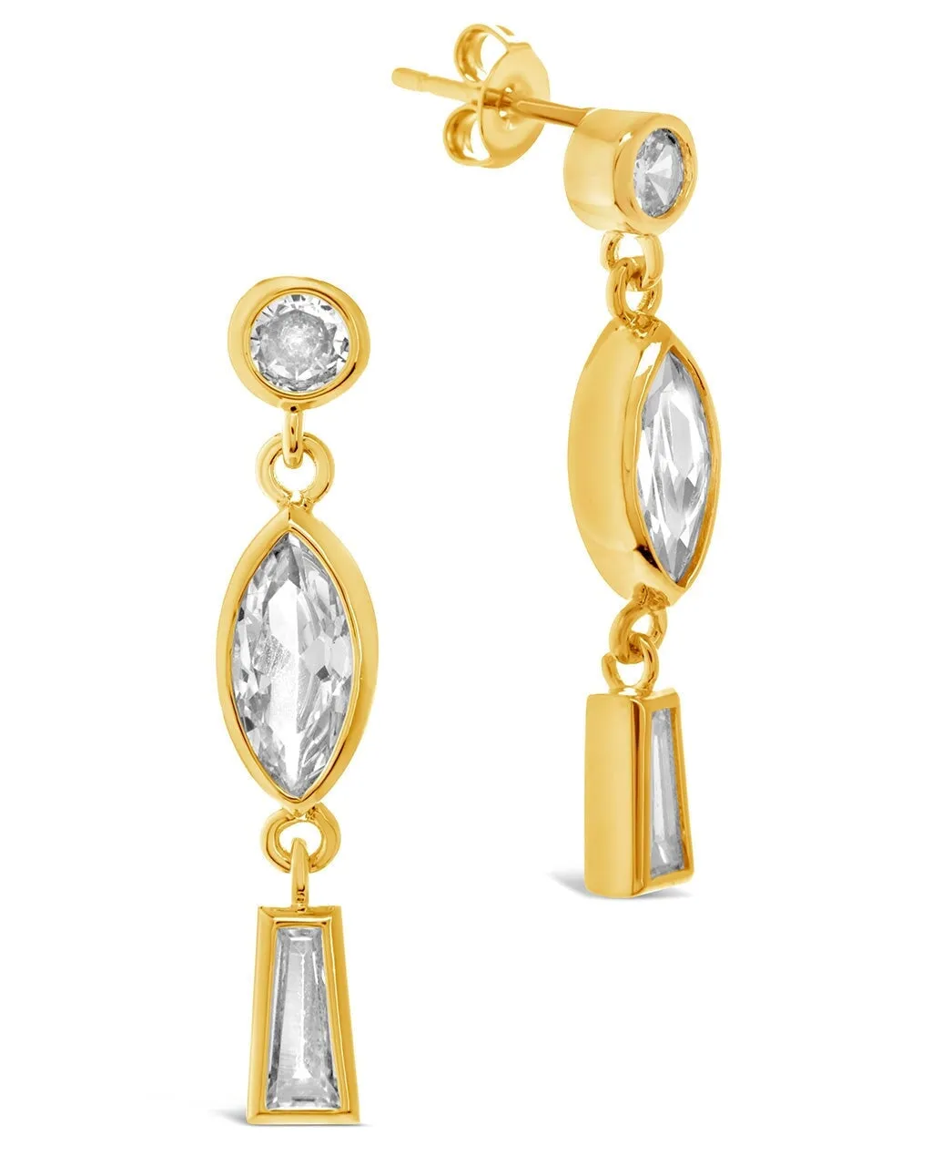 Suvi CZ Drop Earrings and Charm Necklace Set