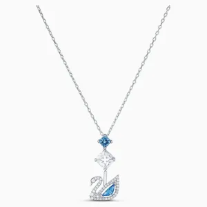 Swarovski,Dazzling Swan Necklace, Blue,One Size