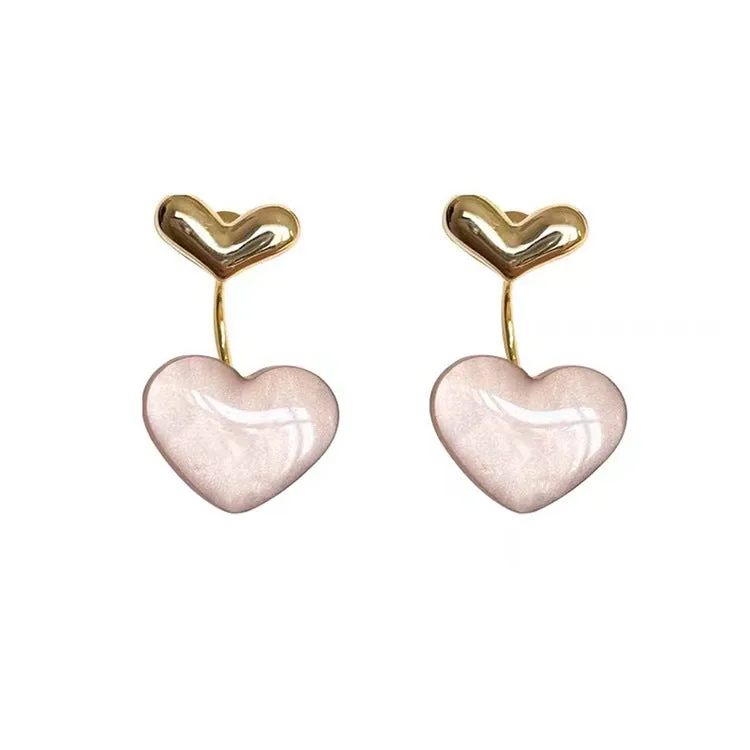 Sweet pink love exquisite earrings