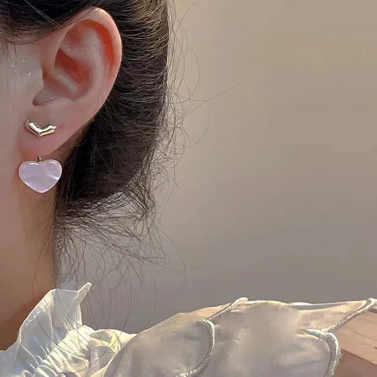 Sweet pink love exquisite earrings