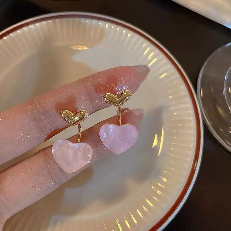 Sweet pink love exquisite earrings