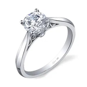 Sylvie Knife Edge Diamond Engagement Ring