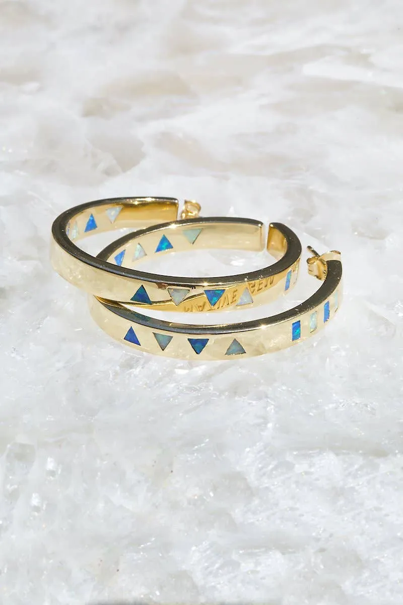 Talisman Opal Hoops