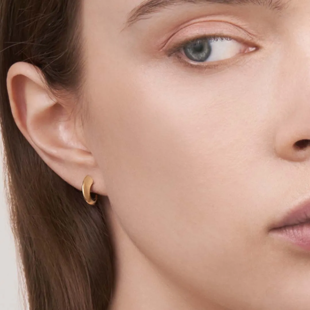 Talon Cat Claw Hoop Earrings - Rose Gold Vermeil