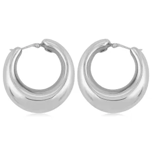 Tapered Puffy Hoop Earring