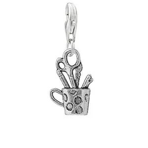 Teachers Pen Case Charm Clip on Pendant Charm for Bracelet or Necklace