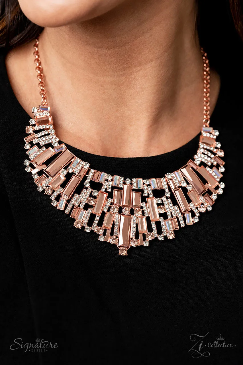 The Deborah - 2022 Zi Collection -  Iridescent Gem Copper Statement Paparazzi Necklace