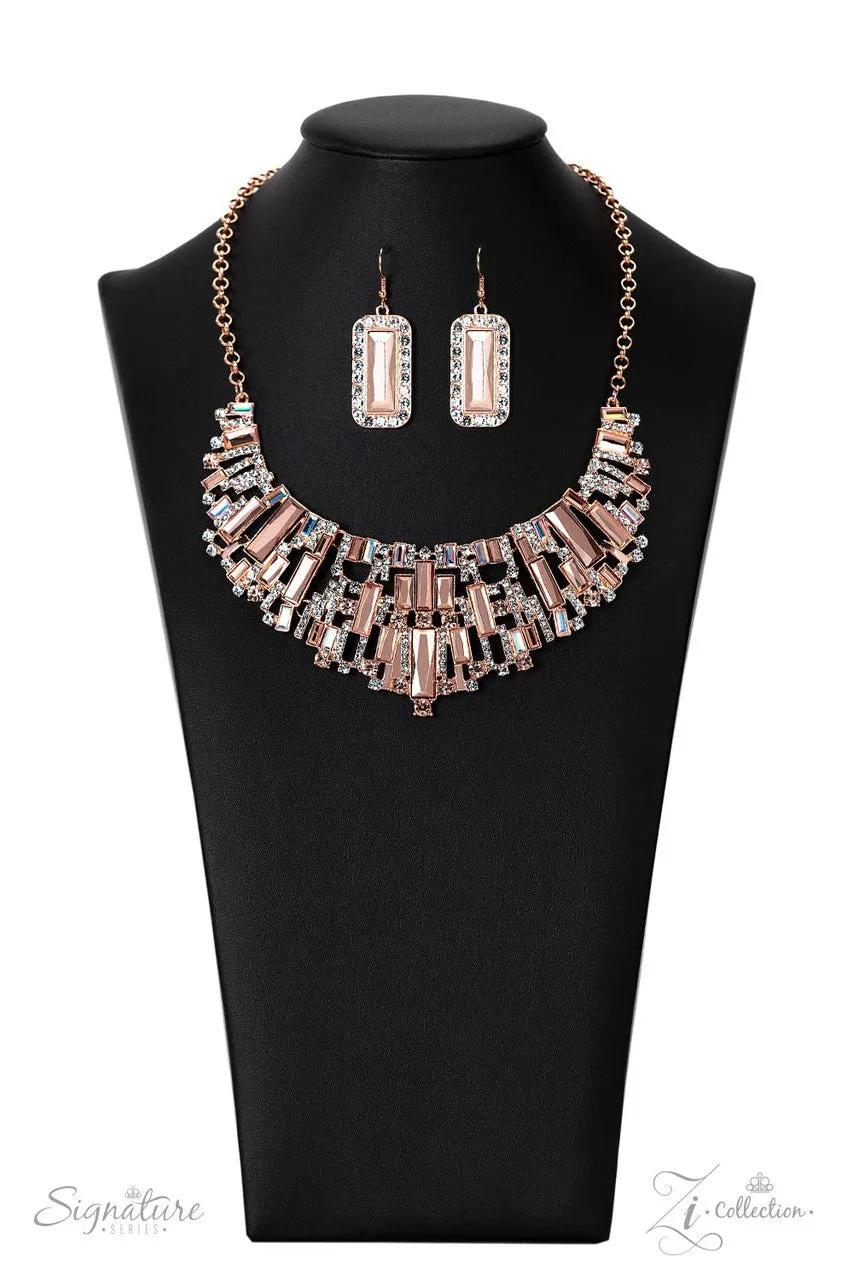 The Deborah - 2022 Zi Collection -  Iridescent Gem Copper Statement Paparazzi Necklace