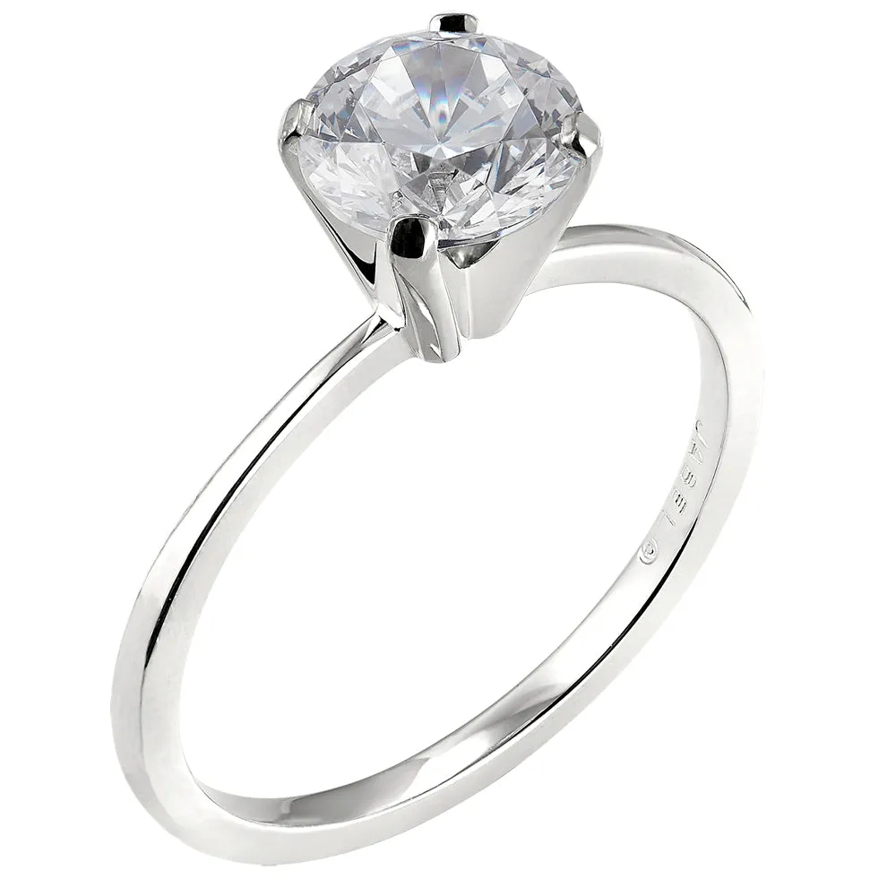 Thin Solitaire Engagement Rings Tapered