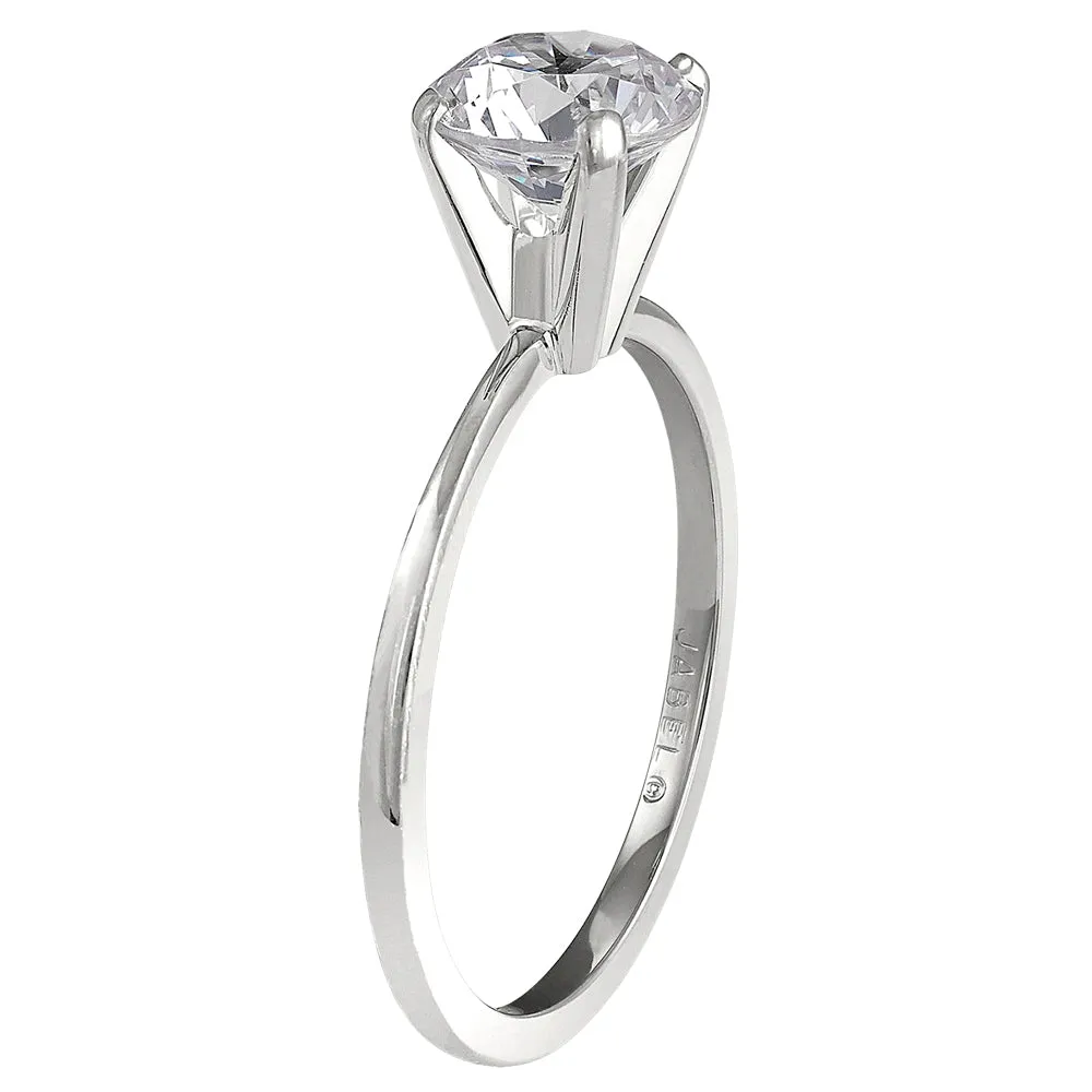 Thin Solitaire Engagement Rings Tapered