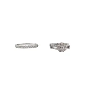 Three Piece Set Engagement Rings (Silver)