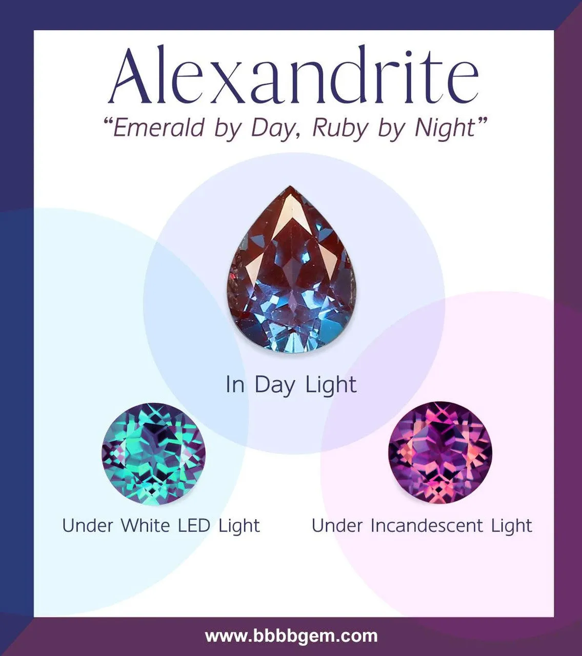 Three Stone Color Changed Lab Oval Alexandrite Engagement Ring