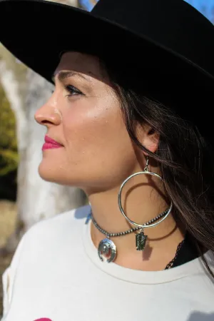 Thunderbird hoop earrings