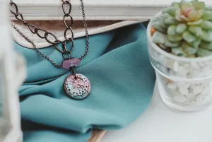 Tie Dye Pendant Choker Necklace