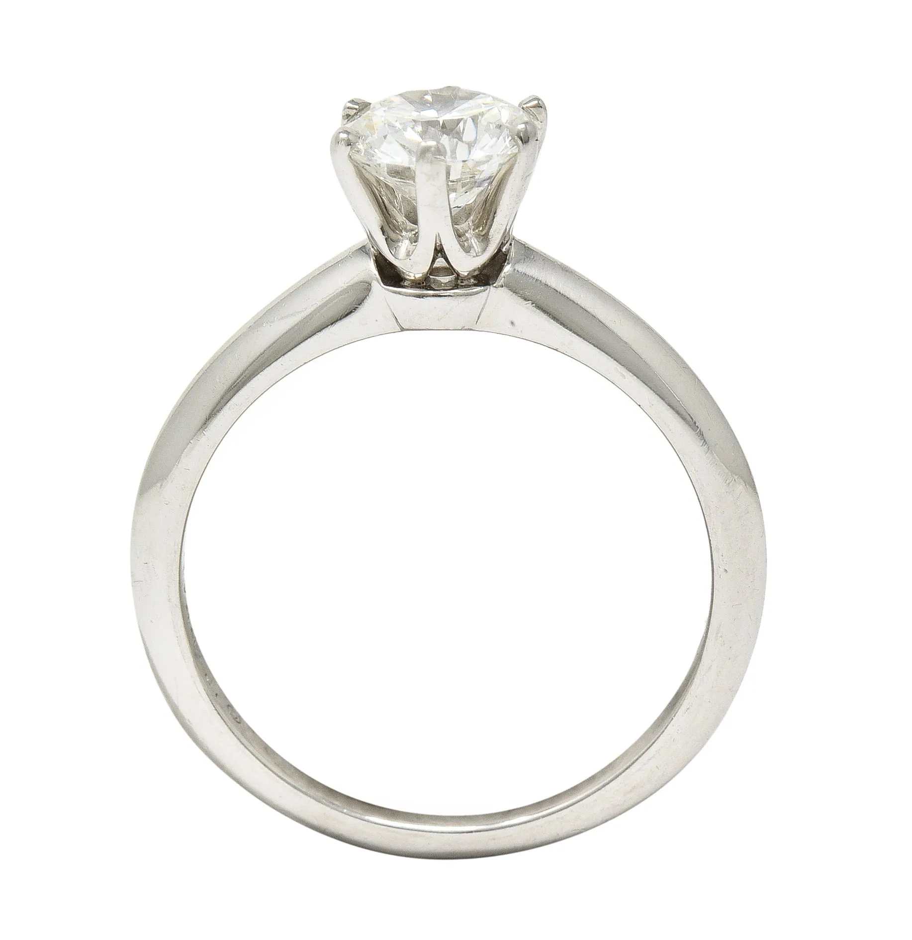 Tiffany & Co. Contemporary  0.90 CTW Diamond Platinum Engagement Ring GIA