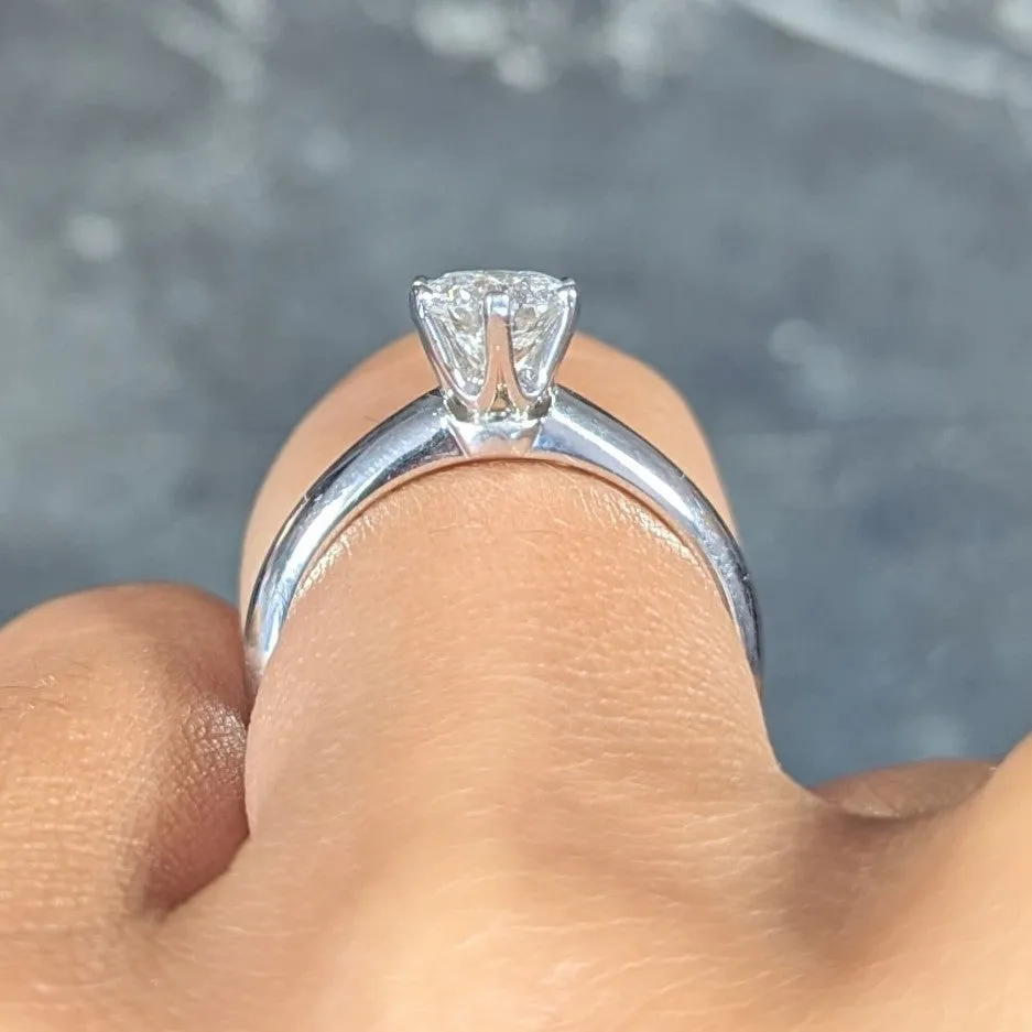 Tiffany & Co. Contemporary  0.90 CTW Diamond Platinum Engagement Ring GIA