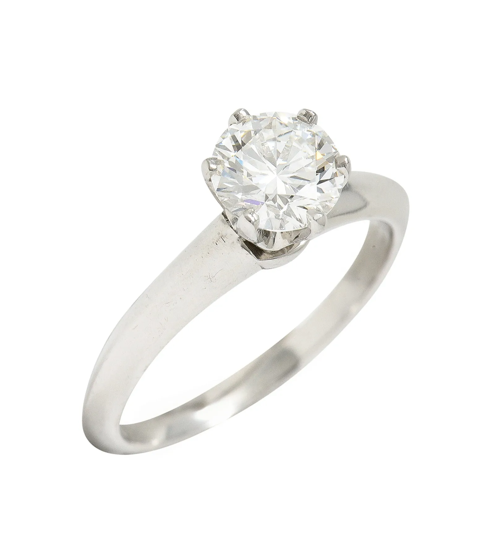 Tiffany & Co. Contemporary  0.90 CTW Diamond Platinum Engagement Ring GIA