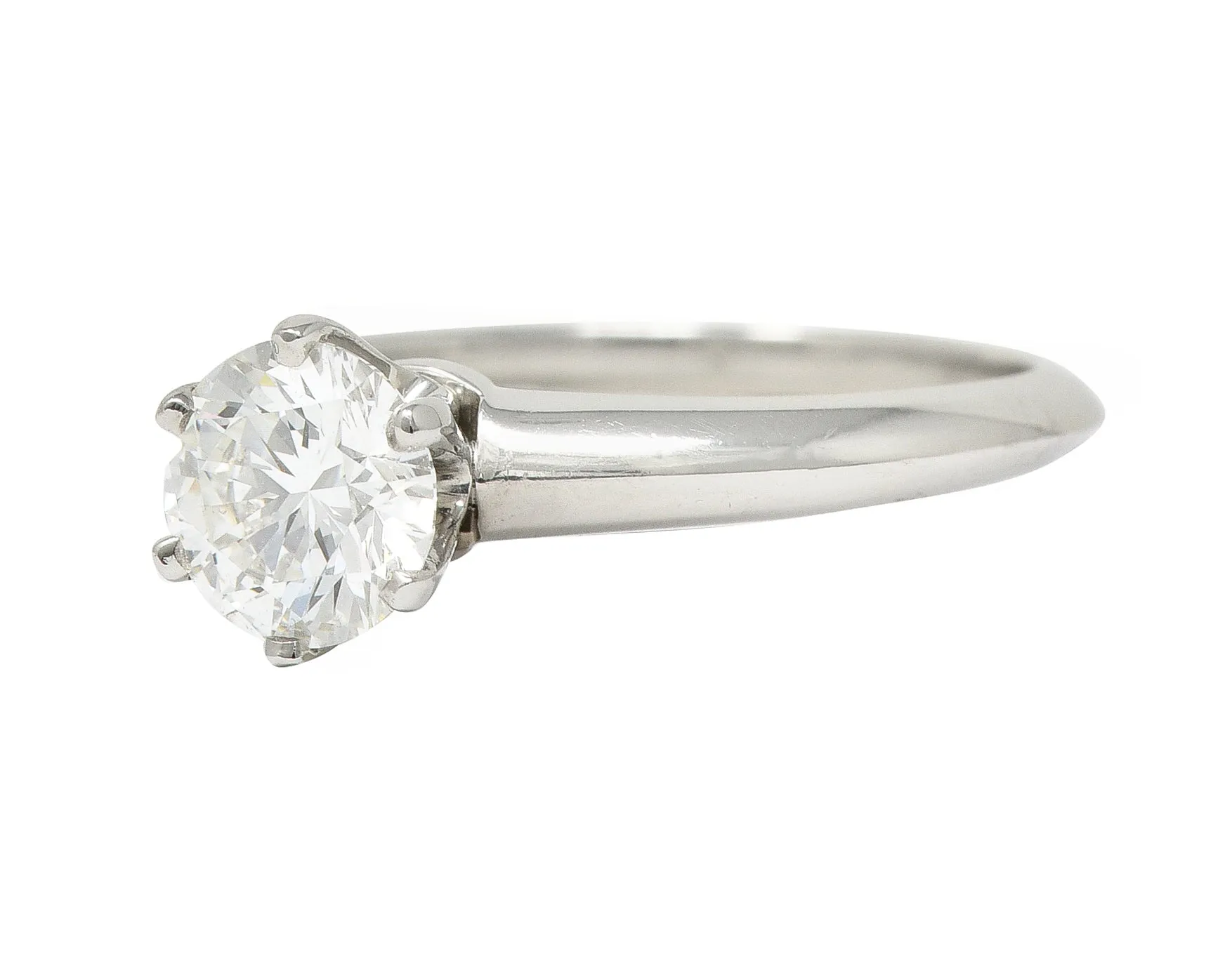 Tiffany & Co. Contemporary  0.90 CTW Diamond Platinum Engagement Ring GIA