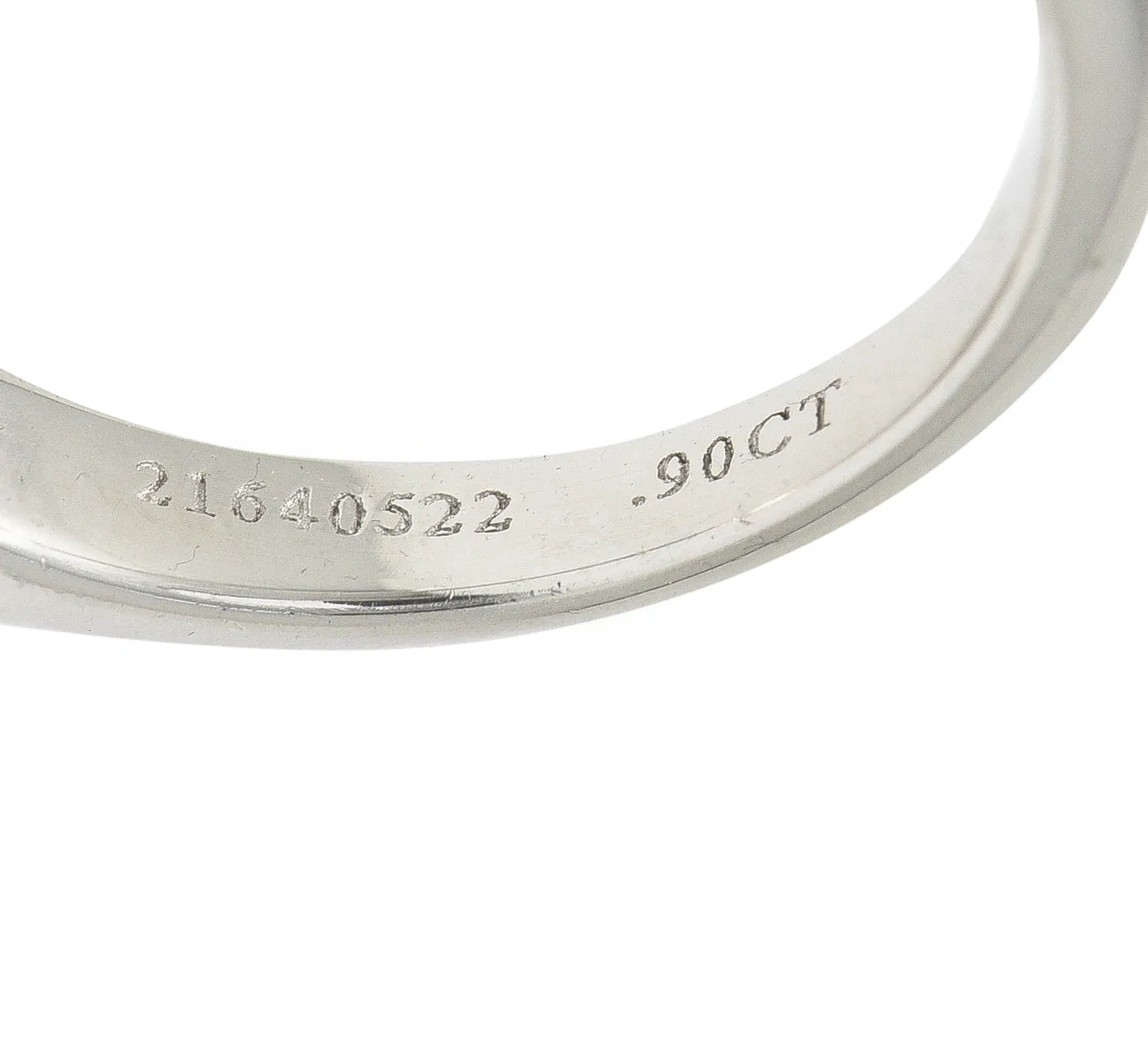 Tiffany & Co. Contemporary  0.90 CTW Diamond Platinum Engagement Ring GIA