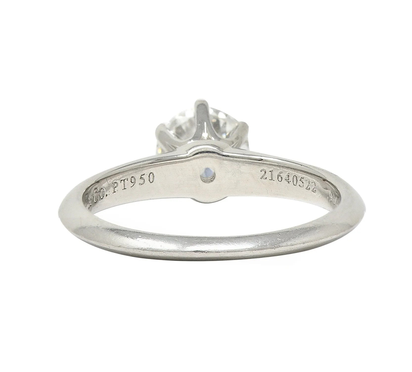 Tiffany & Co. Contemporary  0.90 CTW Diamond Platinum Engagement Ring GIA