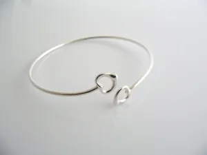 Tiffany & Co Open Heart Bangle Bracelet Peretti Silver Gift Love Art