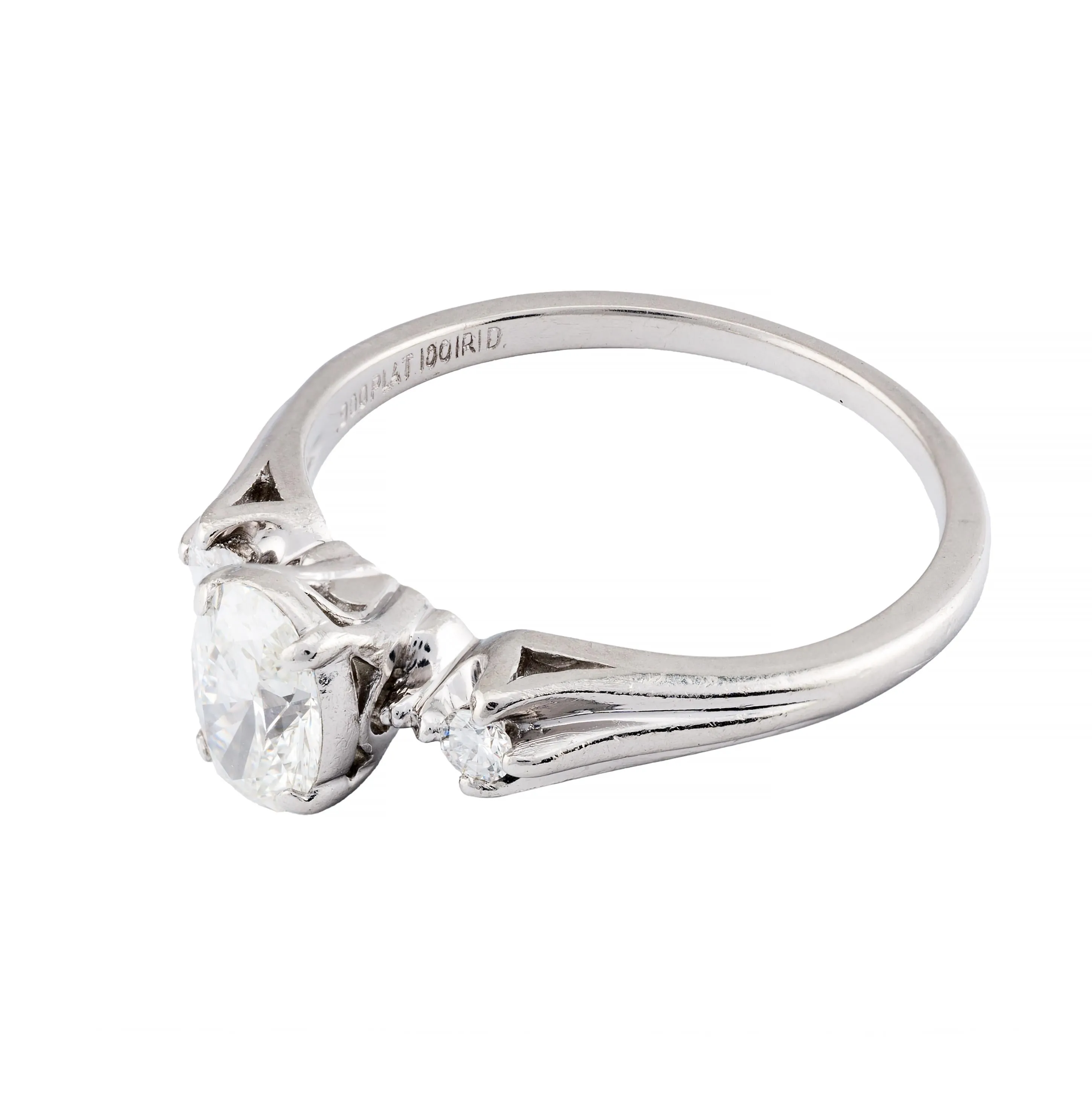 Timeless 0.80Ct Oval Cut Diamond Three Stone Engagement Ring in Platinum