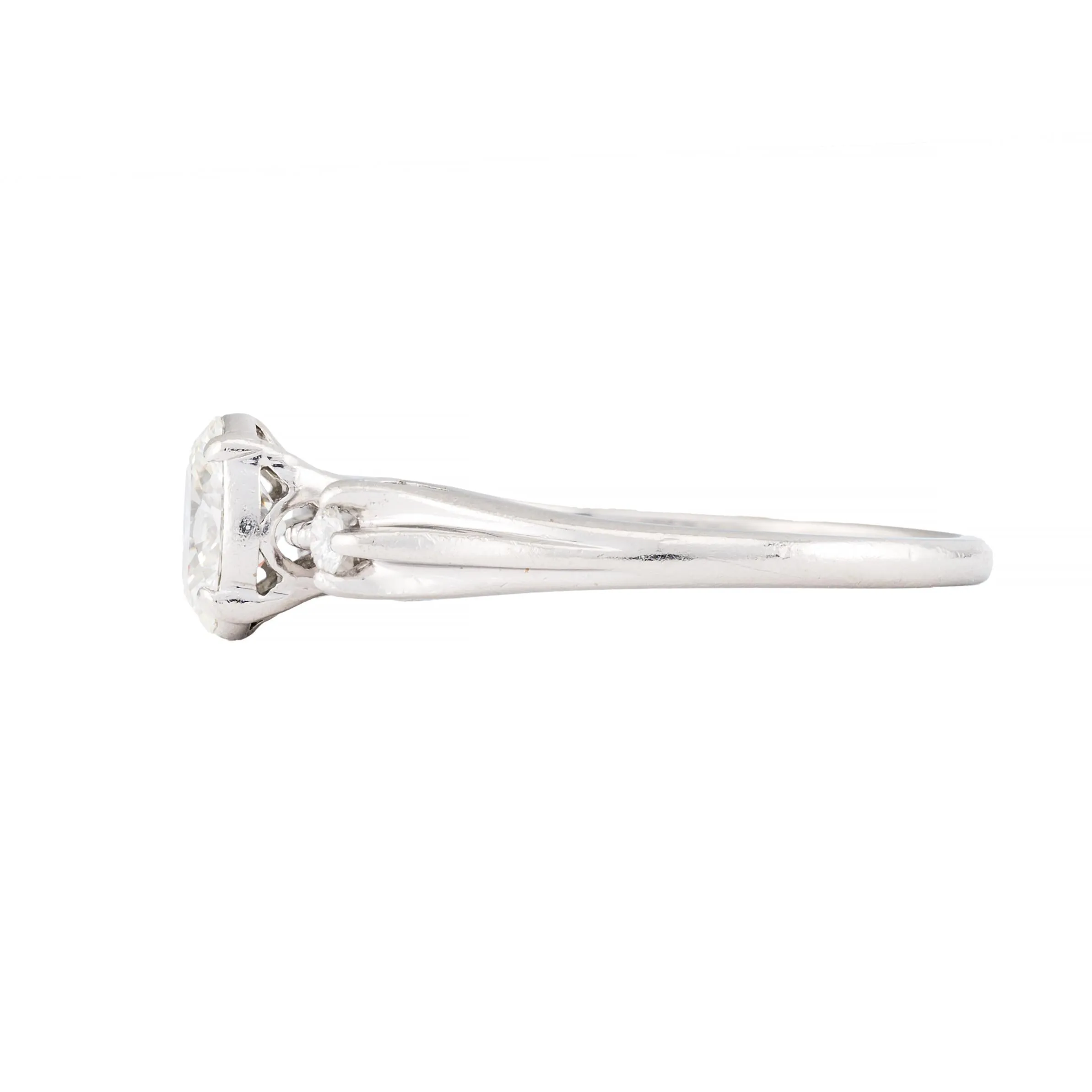 Timeless 0.80Ct Oval Cut Diamond Three Stone Engagement Ring in Platinum