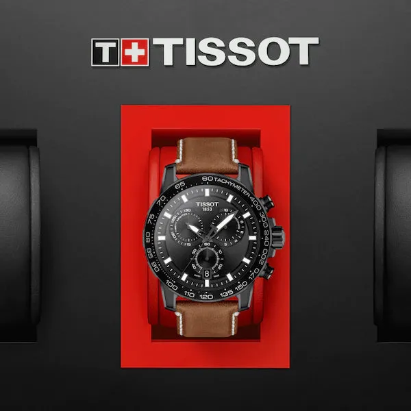 TISSOT SUPERSPORT CHRONO BLACK PVD LEATHER