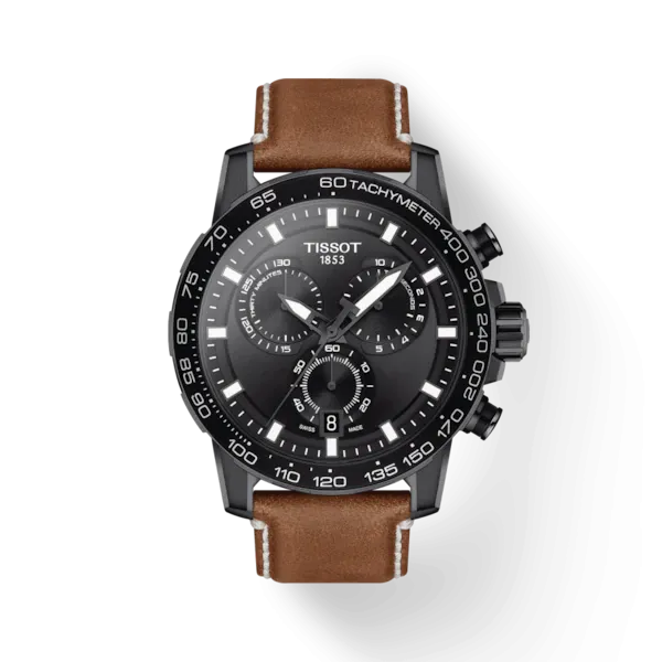 TISSOT SUPERSPORT CHRONO BLACK PVD LEATHER