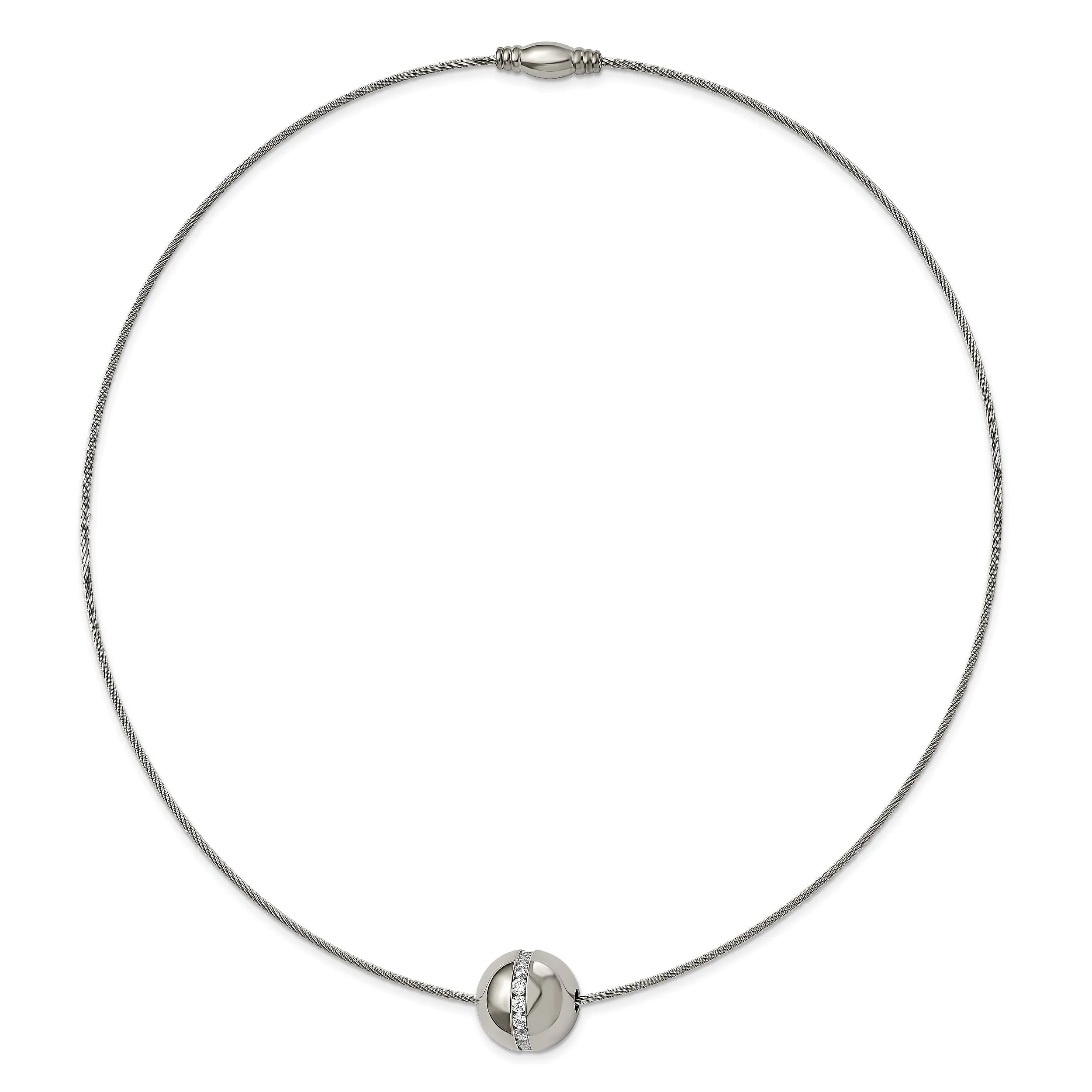 Titanium Pendant Stainless Steel Wire Necklace