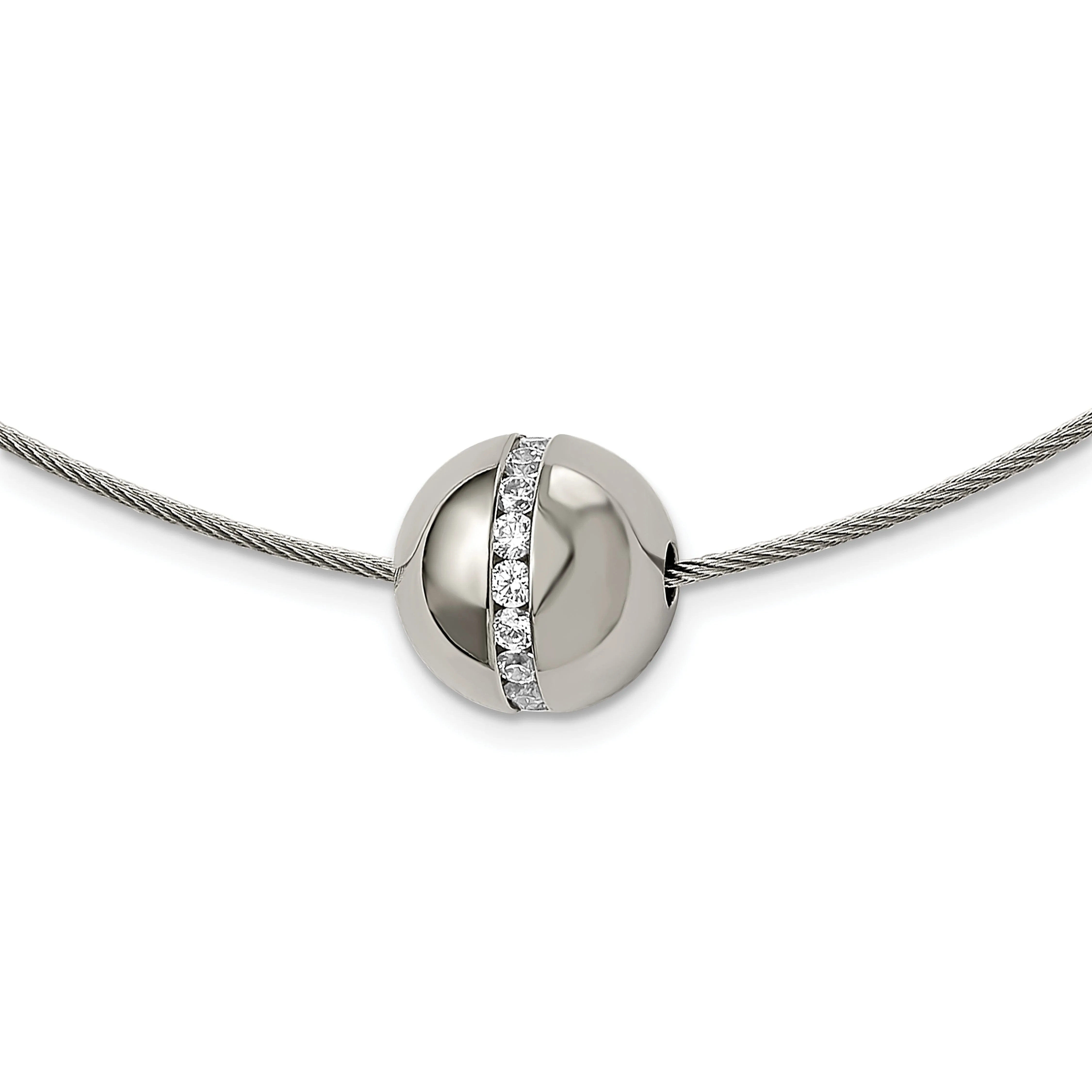 Titanium Pendant Stainless Steel Wire Necklace