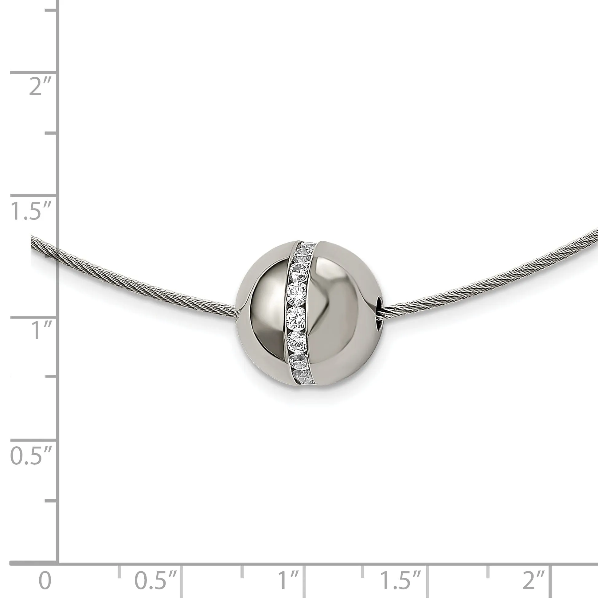 Titanium Pendant Stainless Steel Wire Necklace