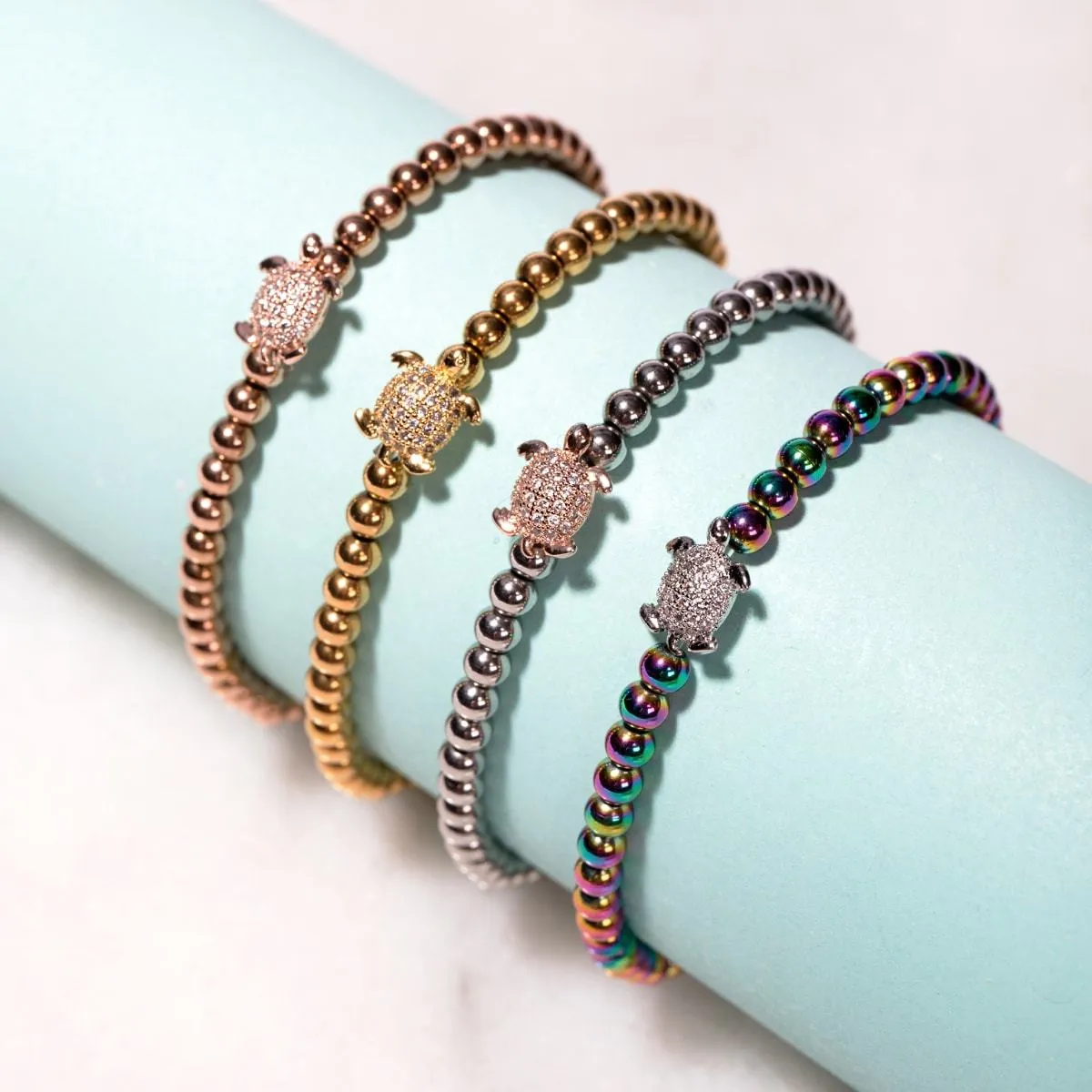 Tortuga | Unicorn Silver | Crystal Sea Turtle Bracelet