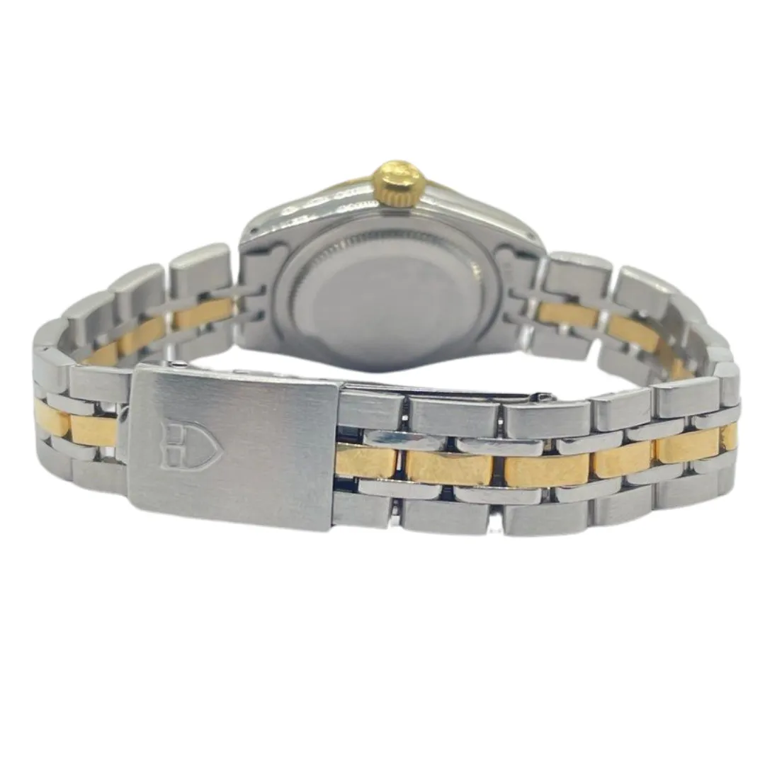 Tudor Princess Date 25mm Half Gold Automatic White Dial Watch