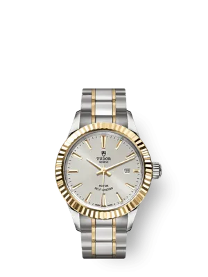 Tudor Style, Stainless Steel and Yellow Gold, 28mm, Ref# M12113-0003