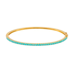 Turquoise Bangle 14K