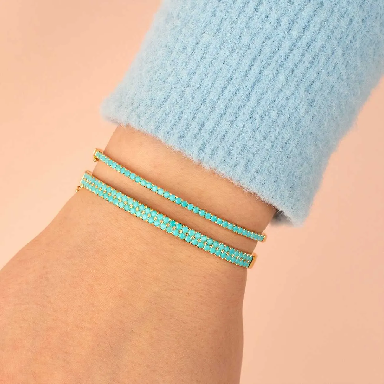 Turquoise Bangle 14K
