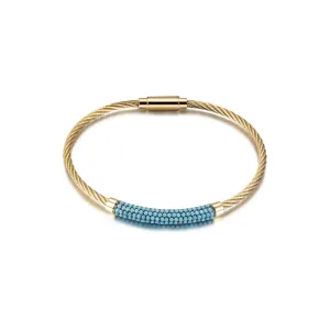 Turquoise Gemstone Bangle Bracelet for Women