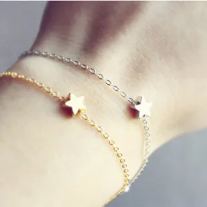 Two Piece Star Chain Charm Bracelet