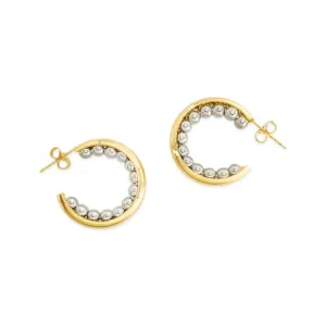 Two Tone Hoops 715ER005GD