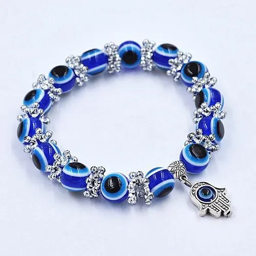 Unisex handmade Hamsa Fatima Evil Eye Beads