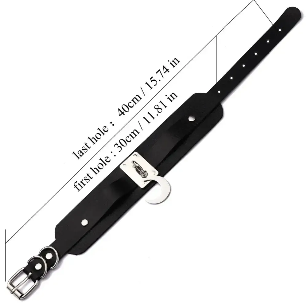 Unisex Punk Moon Choker Necklace for Y2K Party Style