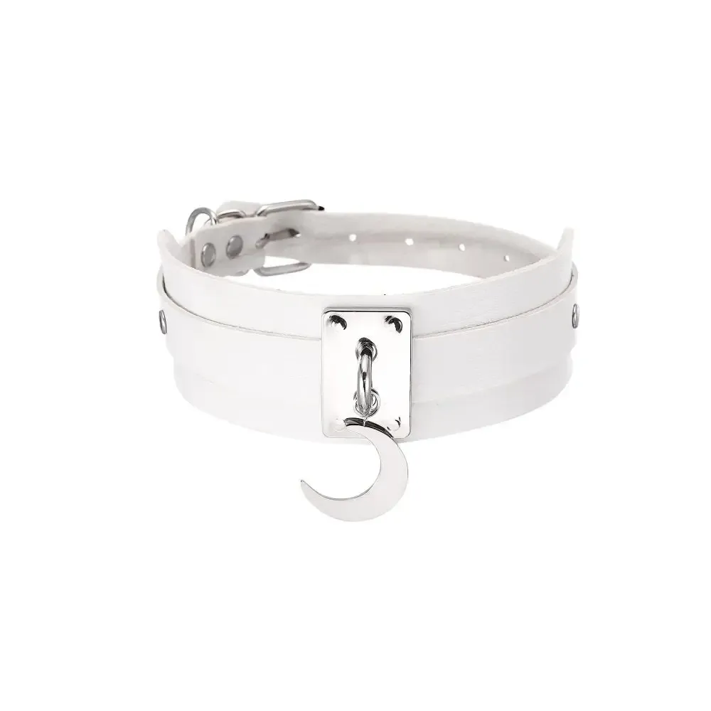 Unisex Punk Moon Choker Necklace for Y2K Party Style