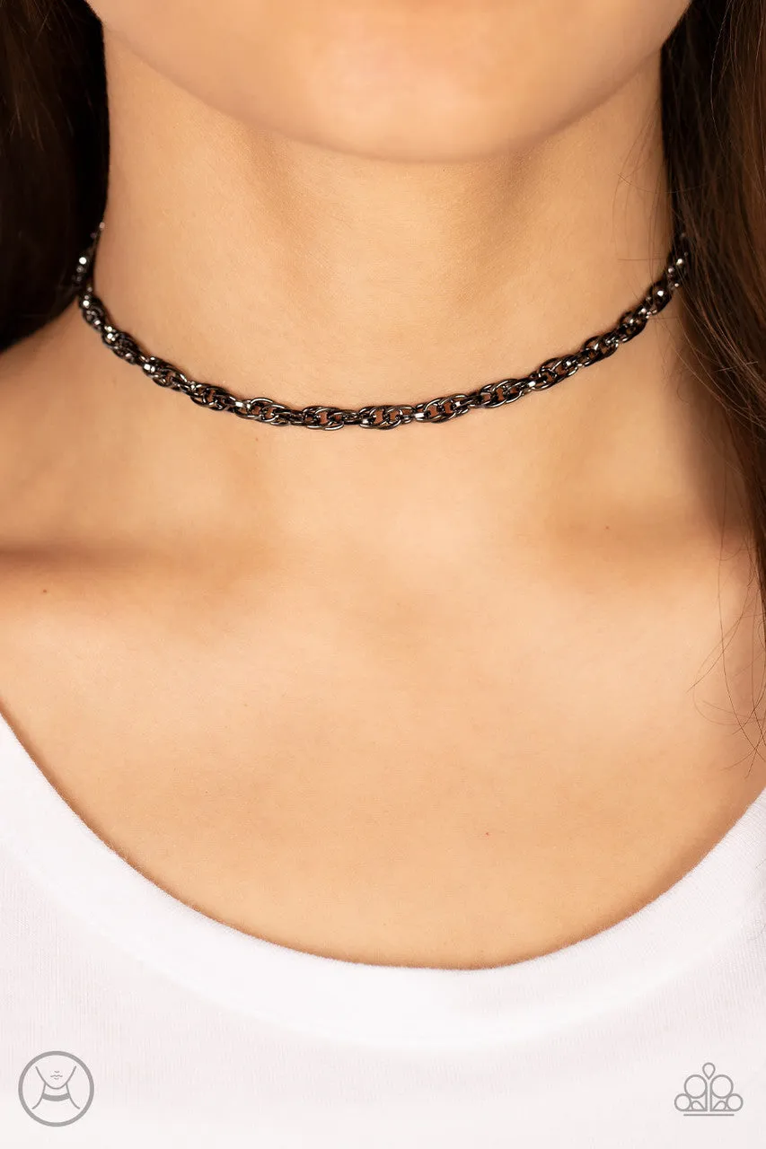 Urban Underdog Black Paparazzi Choker Necklace