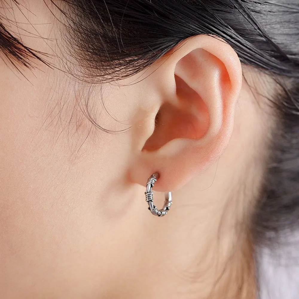 Urban Vibe Stainless Steel Hoop Earrings for Men
